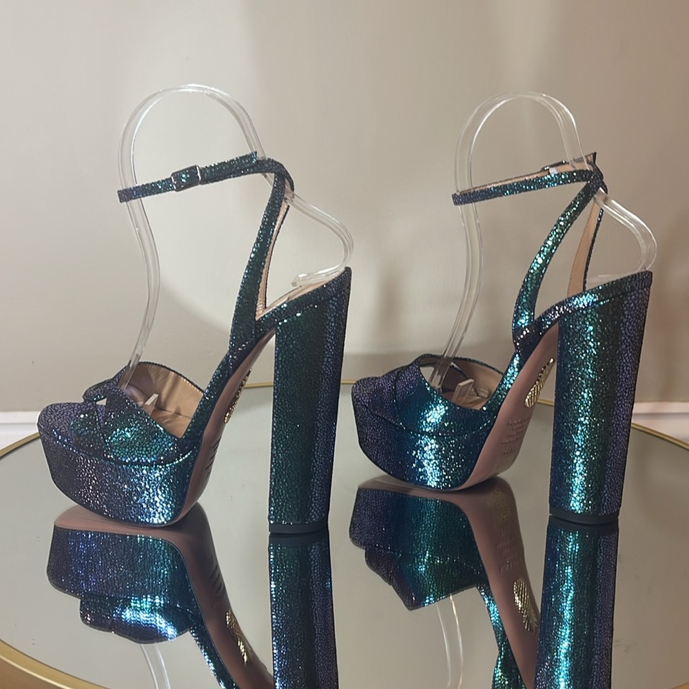 Aquazzura Sinner 140 platform heeled sandals sz 35.5 - Picture 11 of 17